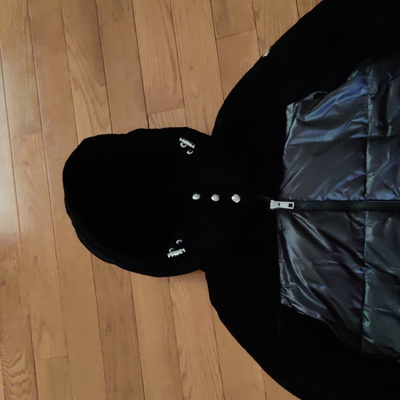 Women's Calvin Klein jacket puffer with velour - Picture 2 of 4